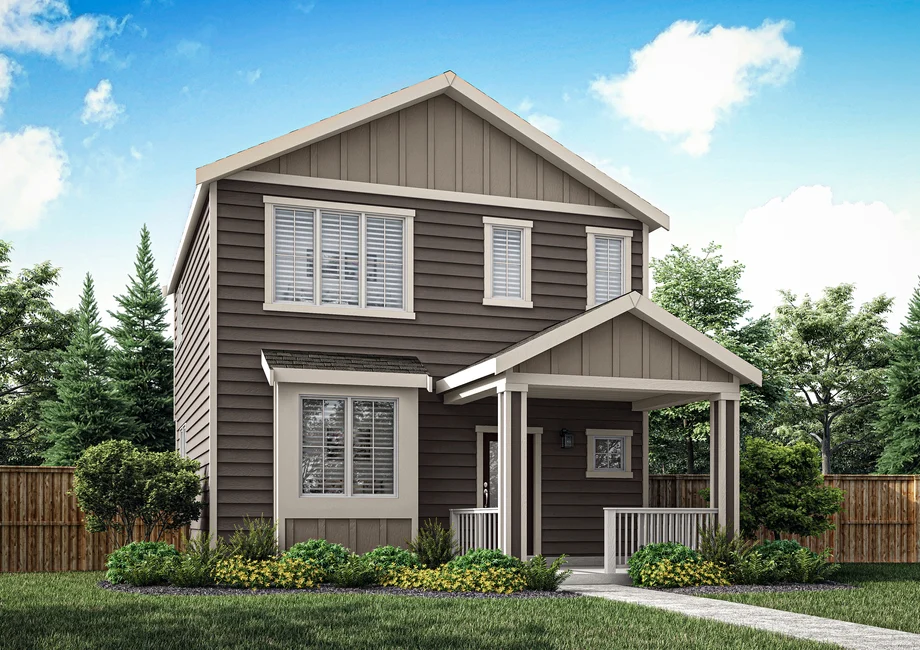 Cayuse model home at Dove Landing — front exterior (real photo)