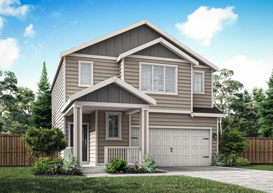 Hawthorn model home at Dove Landing — front exterior (real photo)